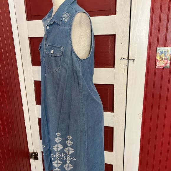 Bit & Bridle Cotton Rayon Denim Dress M - Picture 3 of 6